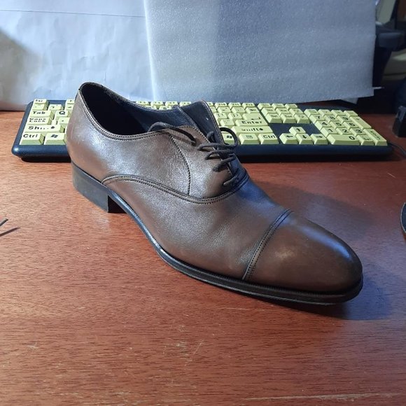 To Boot New York Adam Derrick Italy Cap Toe Leather Shoe Oxford Size 7 PreLove - Picture 1 of 7